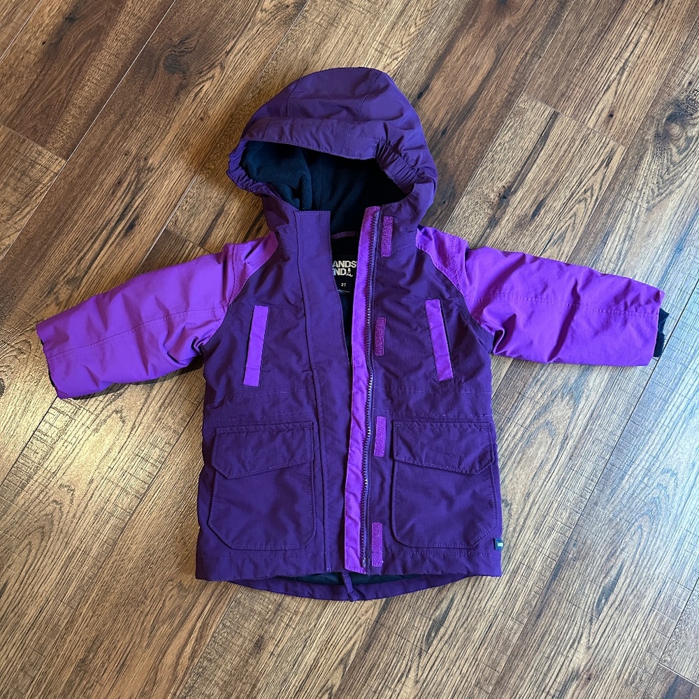 Lands' End Purple and Violet Kids' Hooded Winter Jacket